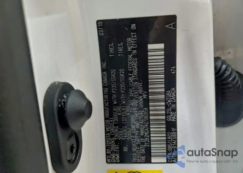 2019 Lexus Rx 350 Base z USA, uszkodzony, nr VIN 2T2BZMCA7KC190958